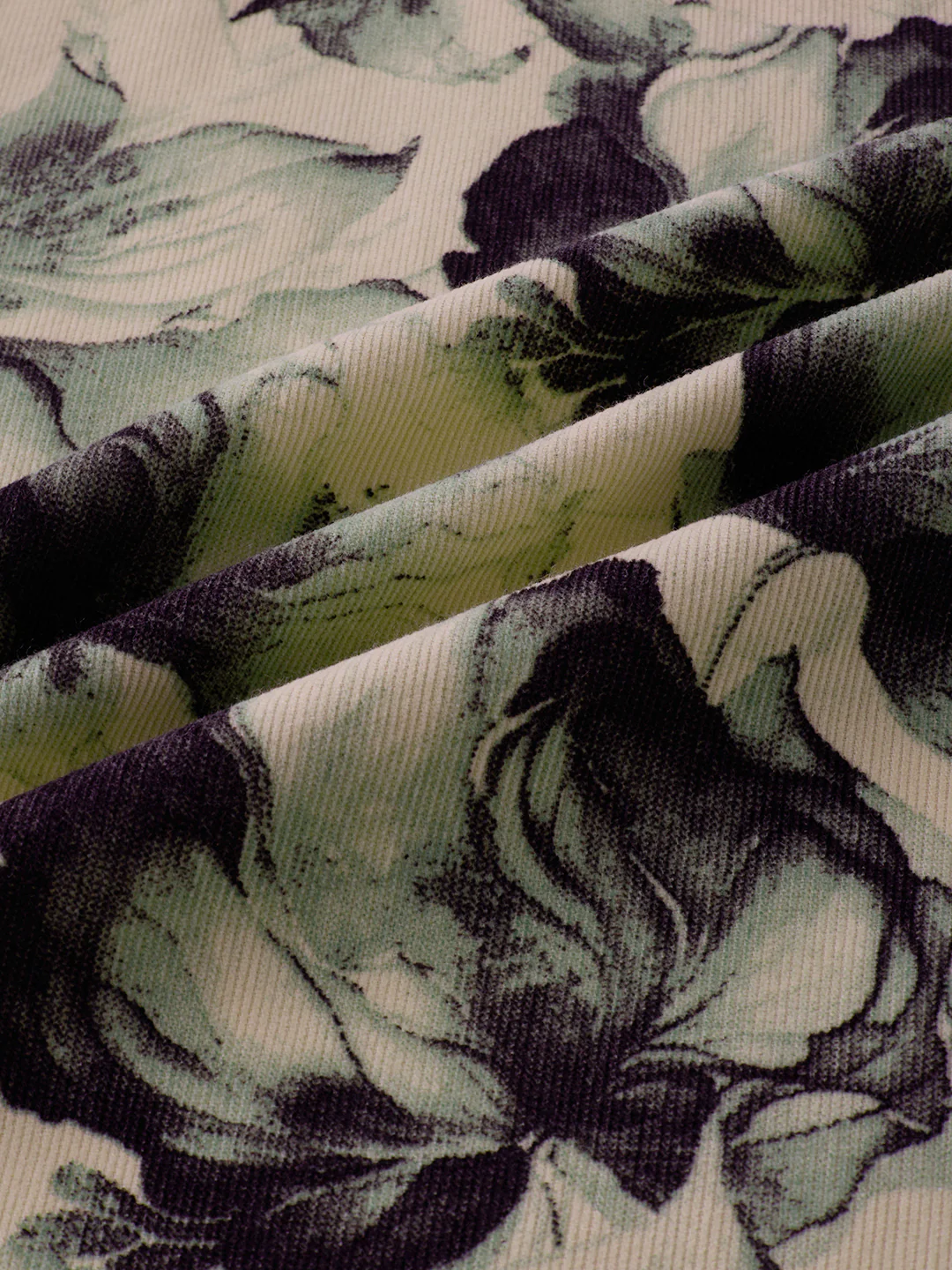 Nature Inspired Abstract Printed Double Pocket Corduroy Shirt - Image 9