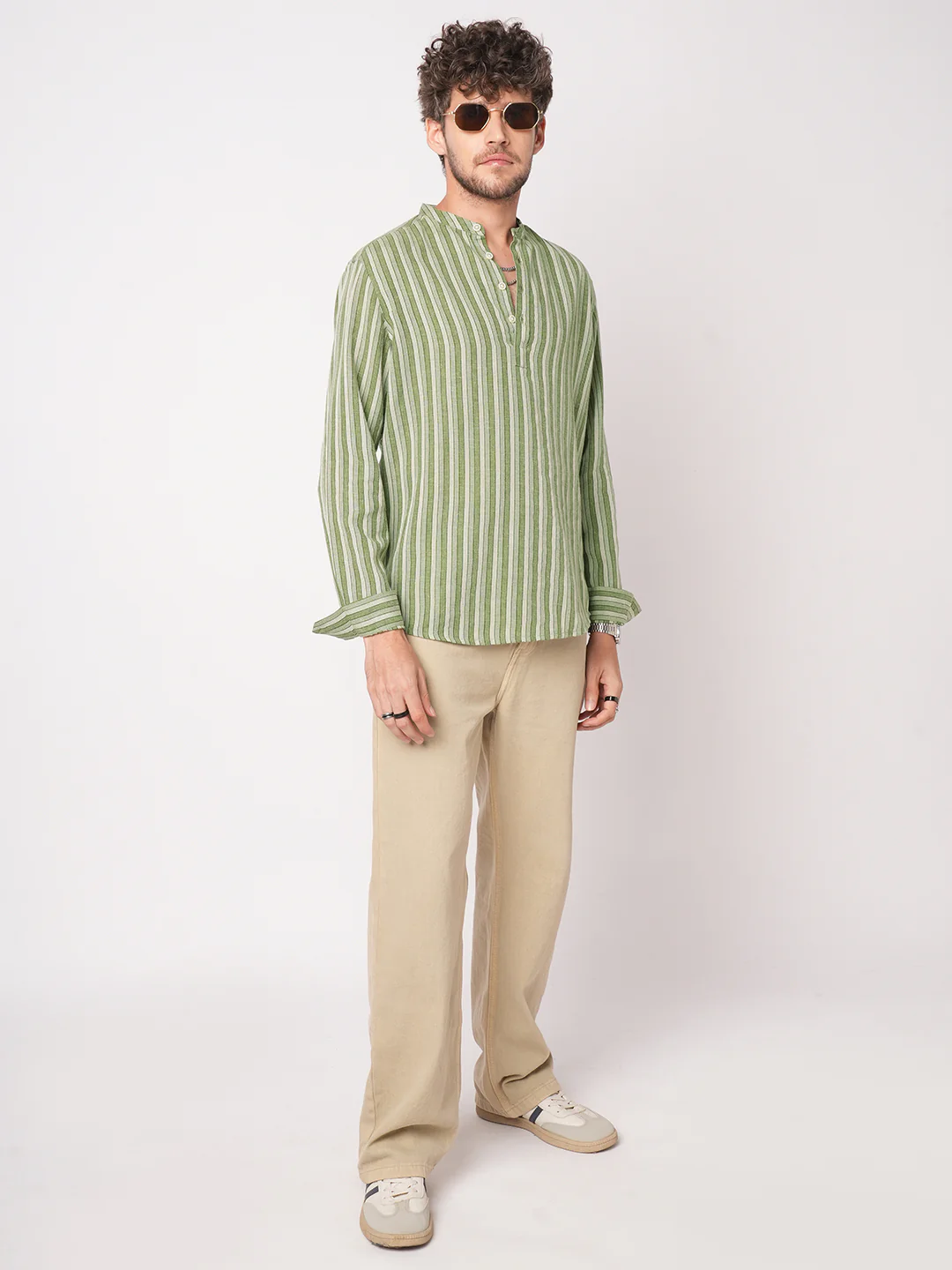 Nature Vibes Awning Stripe Kurta - Image 7