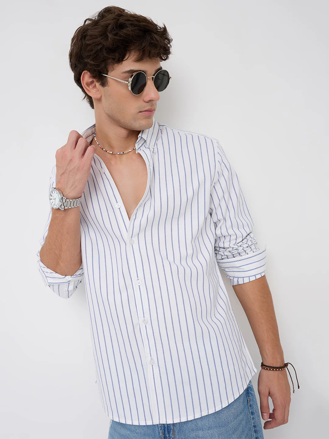 Nautical Line Oxford Summer Shirt - Image 6