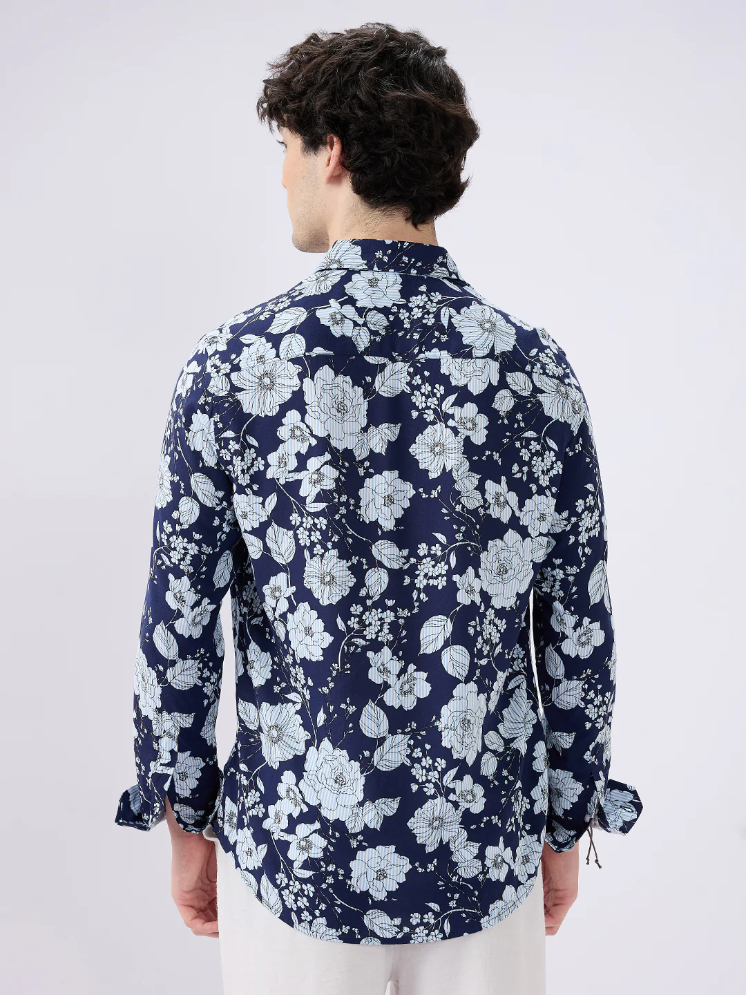 Navy Floral Escape Holiday Shirt - Image 6
