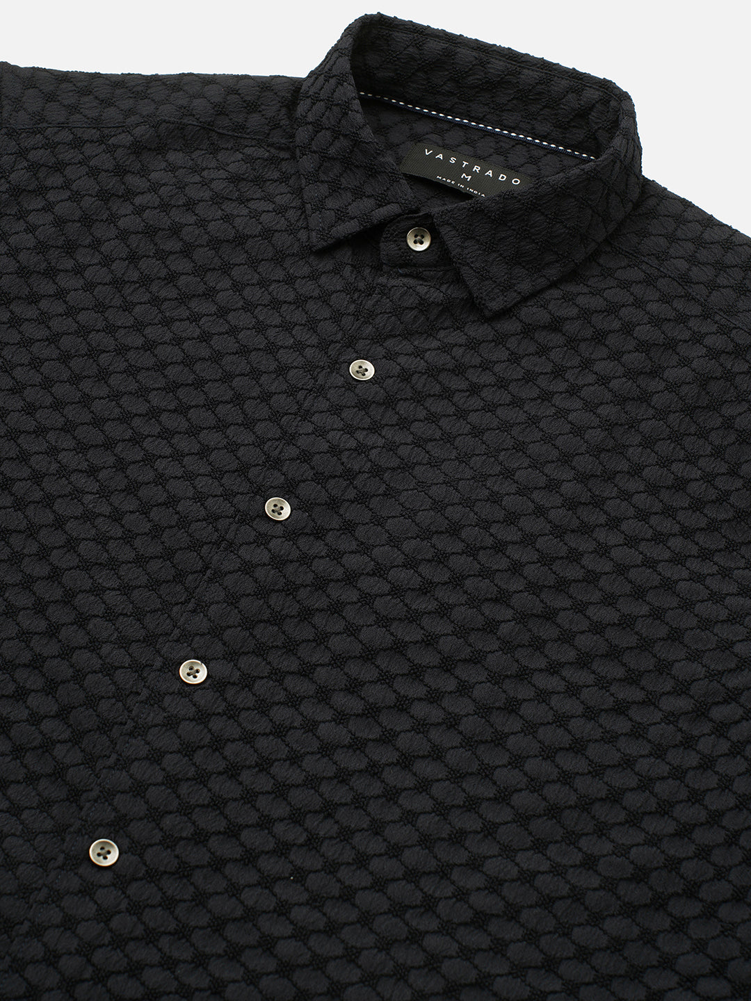 Classic Navy Textured Shirt - Image 3