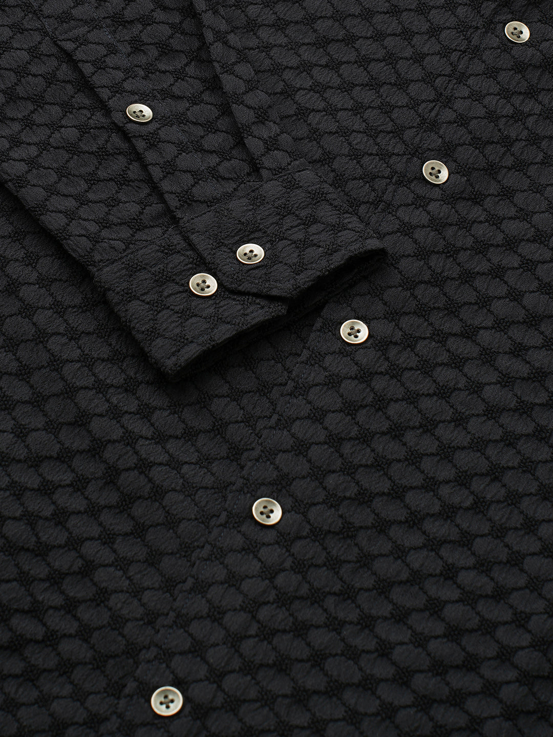 Classic Navy Textured Shirt - Image 9