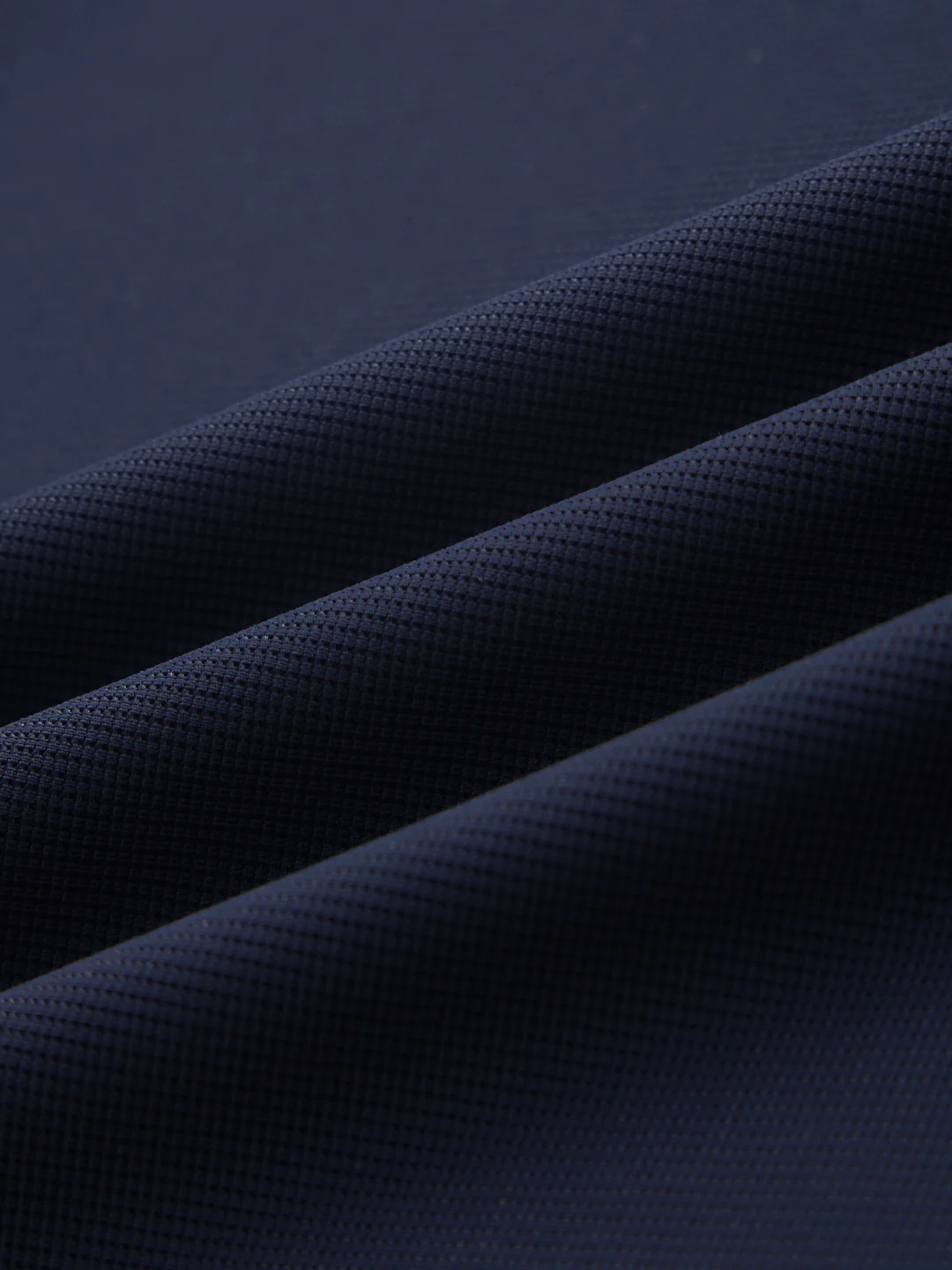 Navy Oversized Polo Tencel Knit Shirt - Image 3