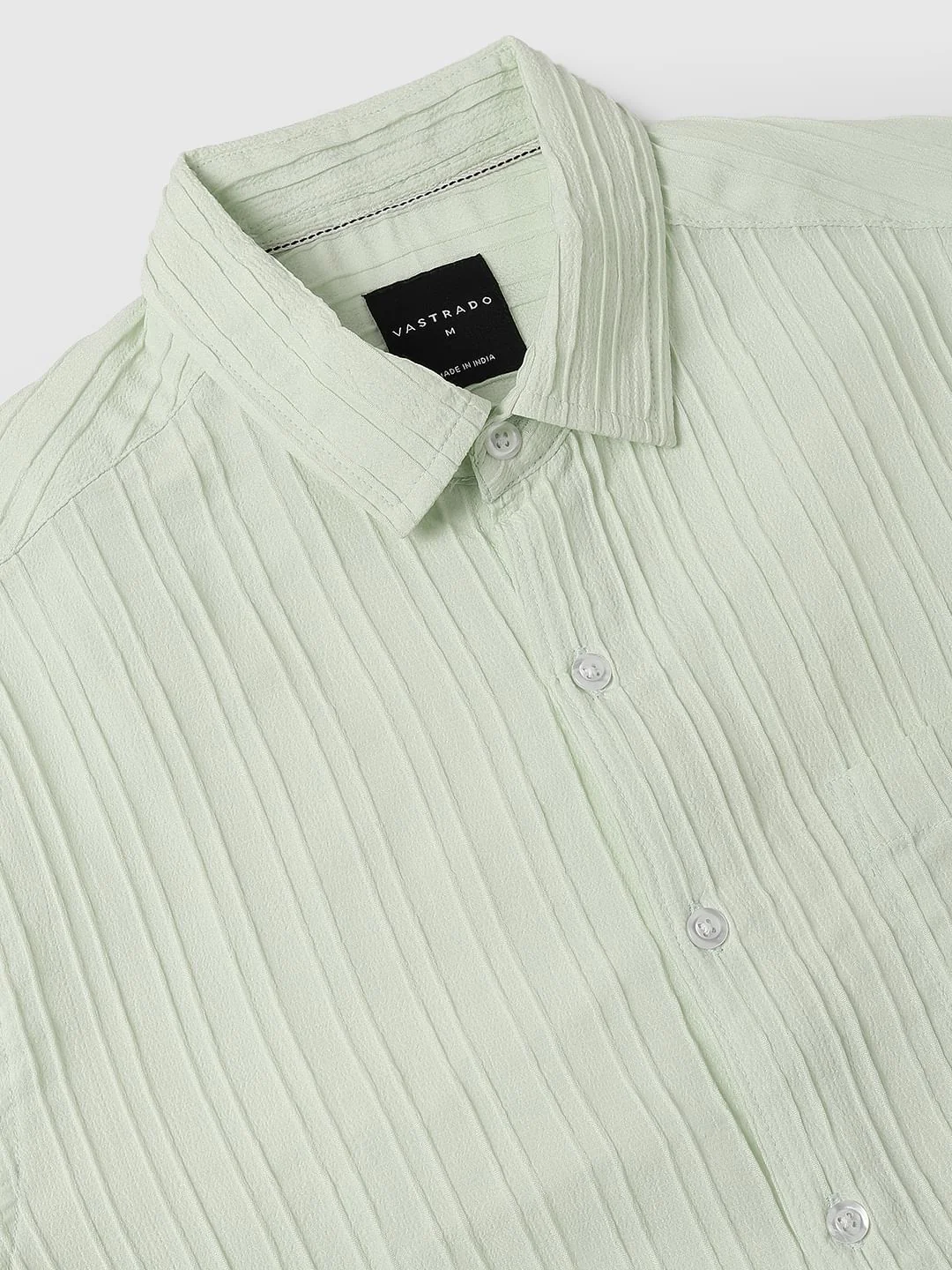 Neon Green Textured Line Shirt - Image 3