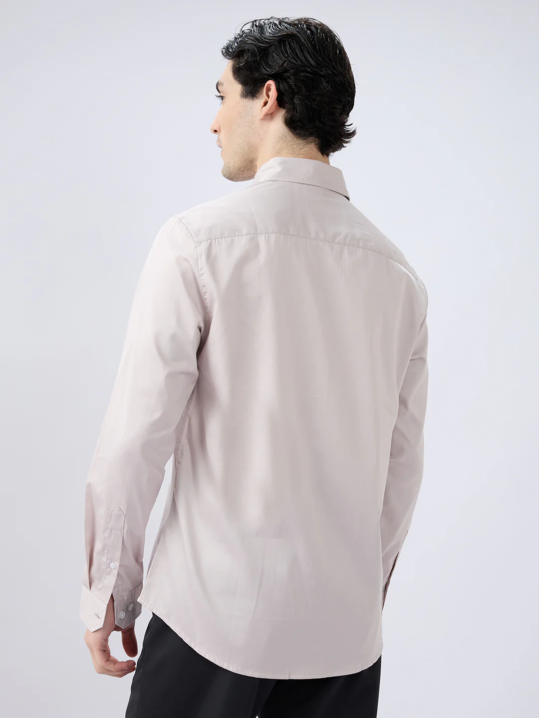 Neutral Grey Edit Satin Shirt - Image 6