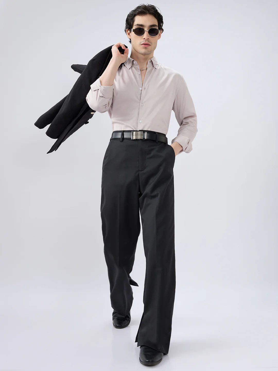 Neutral Grey Edit Satin Shirt - Image 7