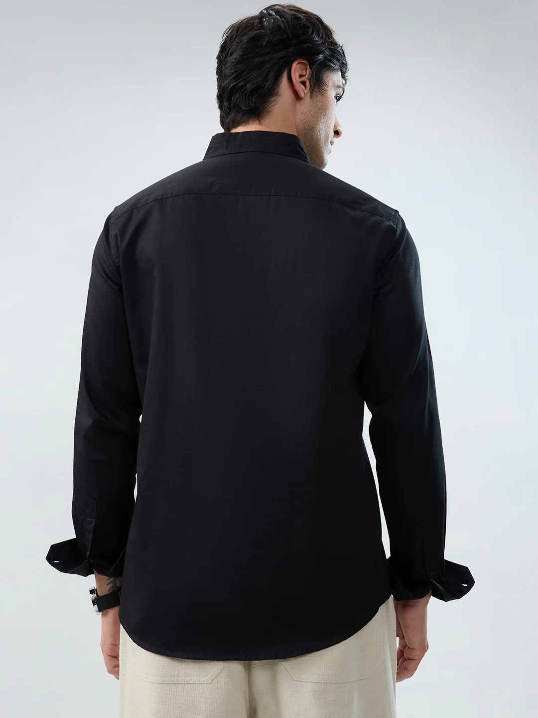 Nightfall Black Button-Down Collar Business Shirt - Image 7