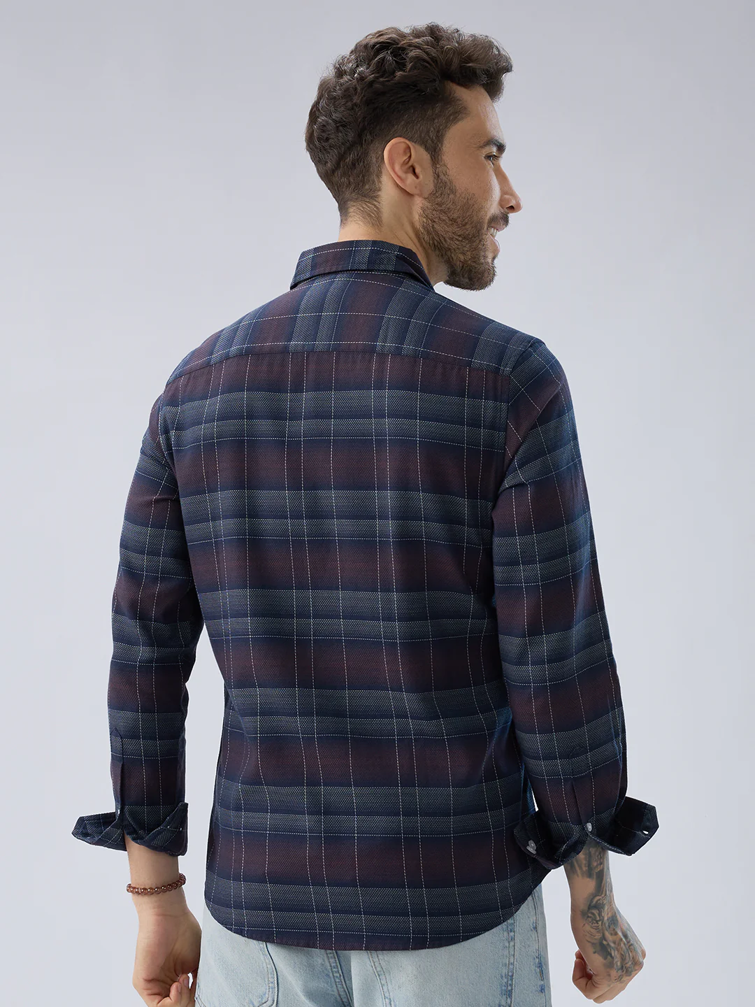 Premium Cotton Multitone Checks Shirt - Image 7