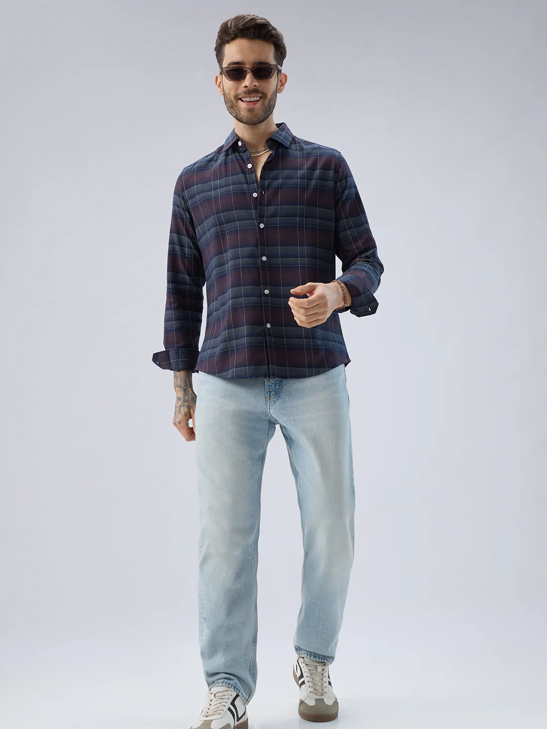 Premium Cotton Multitone Checks Shirt - Image 8