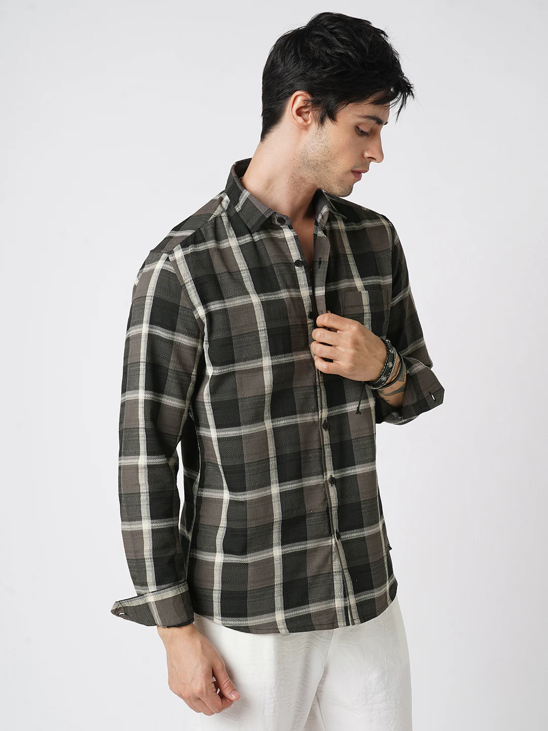 Nocturne Crest Luxe Plaid Black Shirt - Image 6