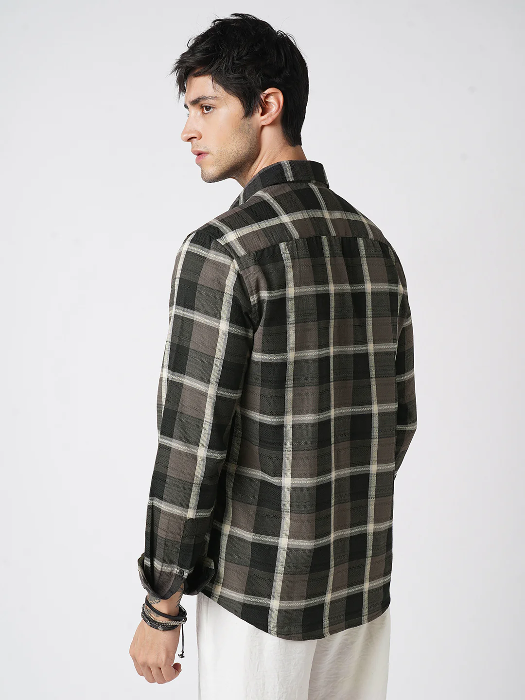 Nocturne Crest Luxe Plaid Black Shirt - Image 7