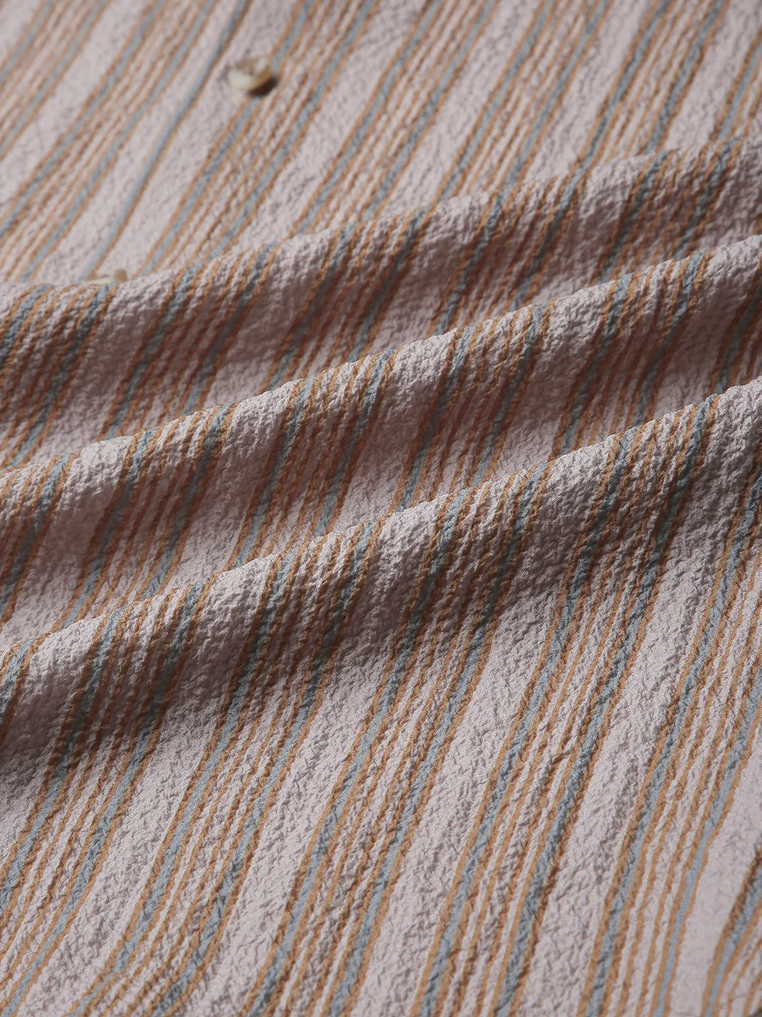 Nomad Beige Creased Striped Shirt - Image 8