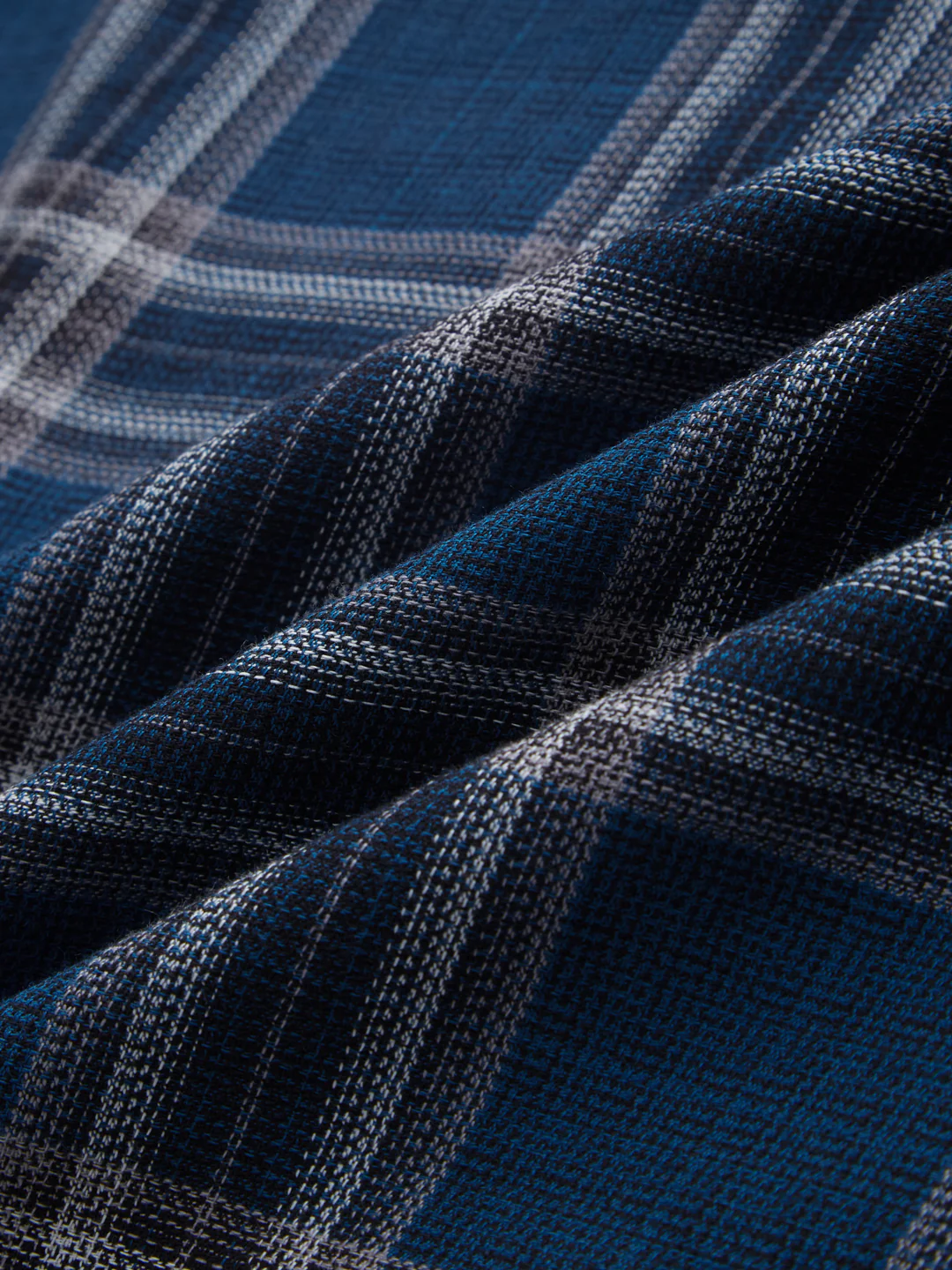 Ocean Blue Contrast Plaid Checks Shirt - Image 3