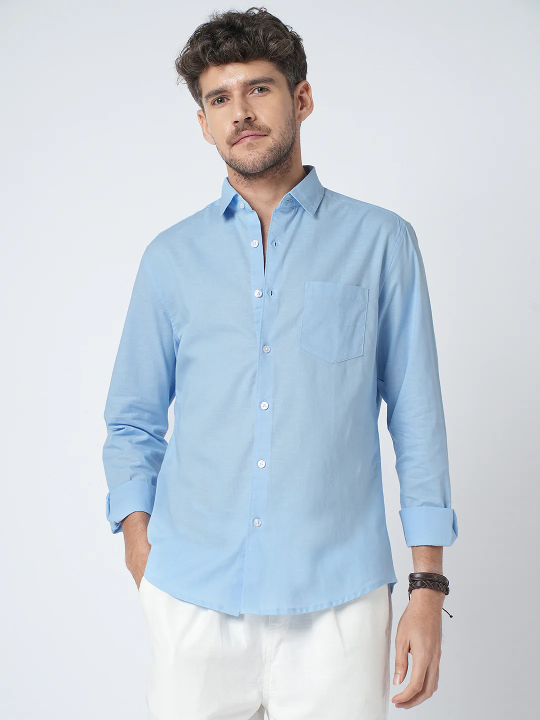 Ocean Mist Slub Shirt - Image 5