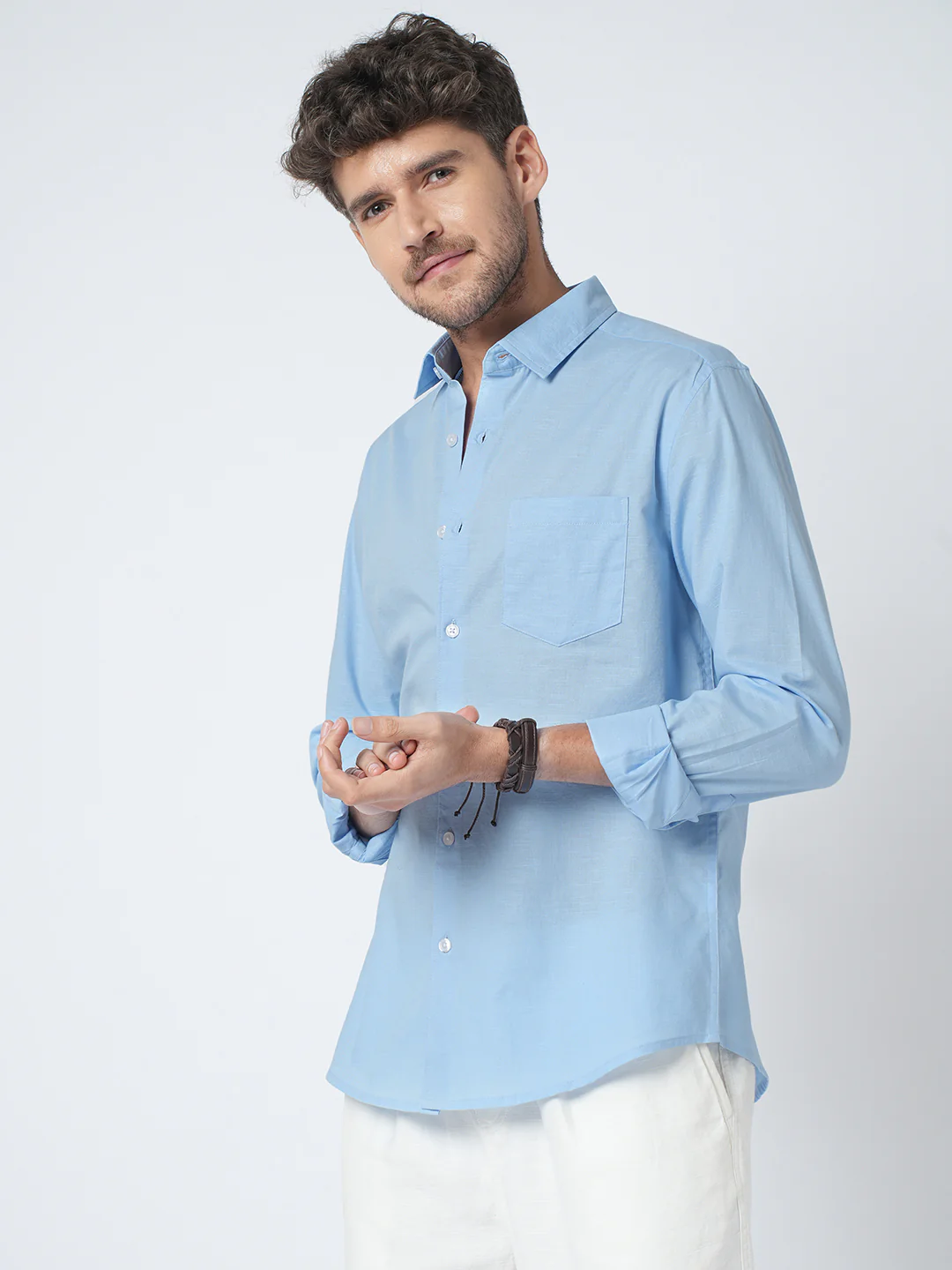 Ocean Mist Slub Shirt - Image 6