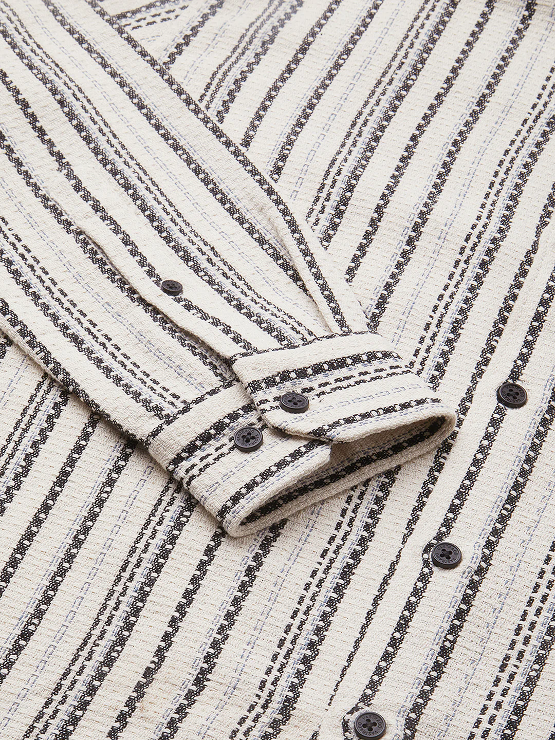 Off-White & Black Balanced Striped Shirt - Image 8