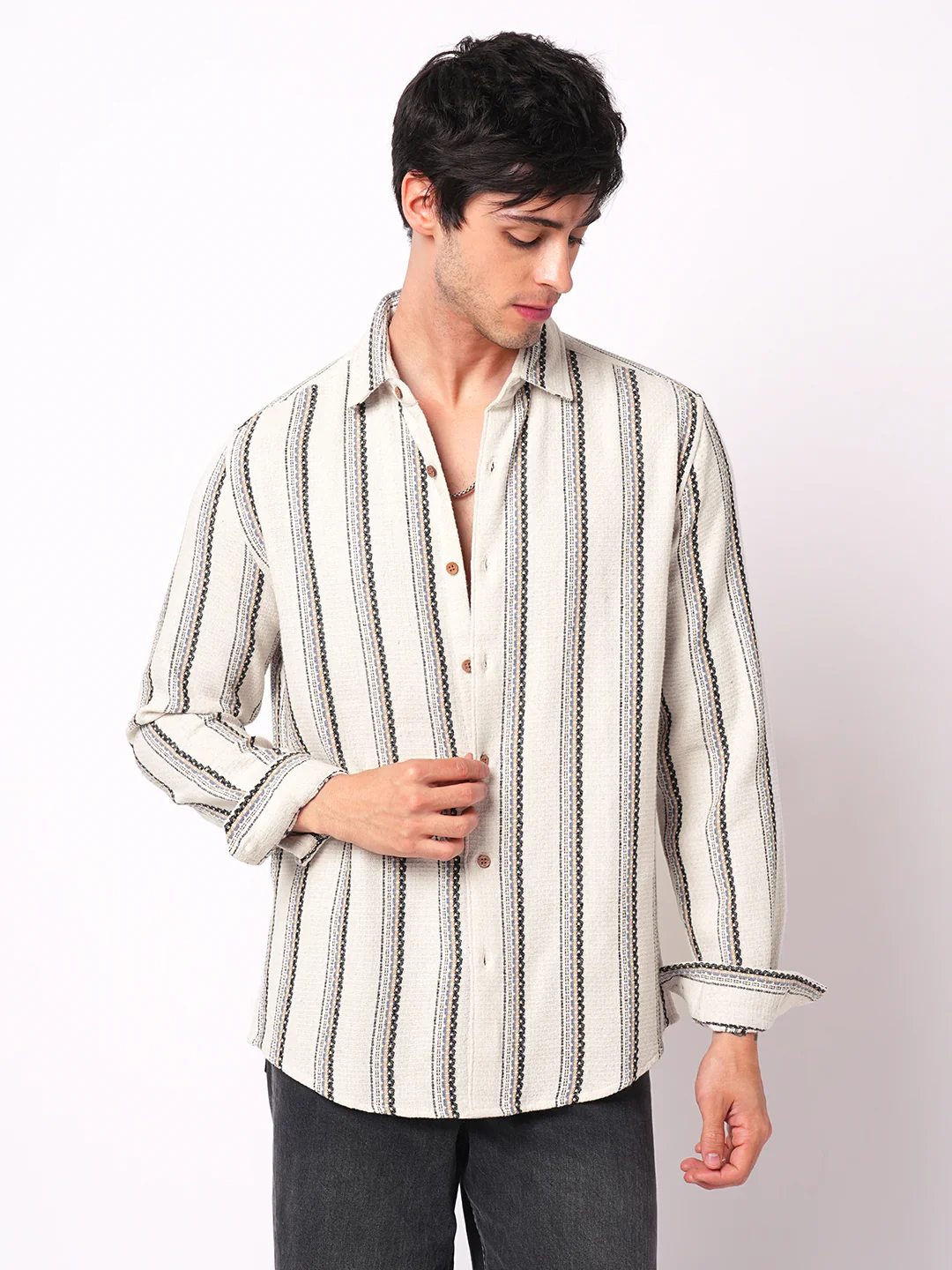 Off-White Parallel Play Striped Shirt - Image 5