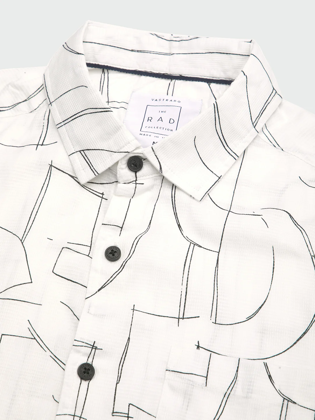 Offbeat Abstract Printed White Shirt - Image 3