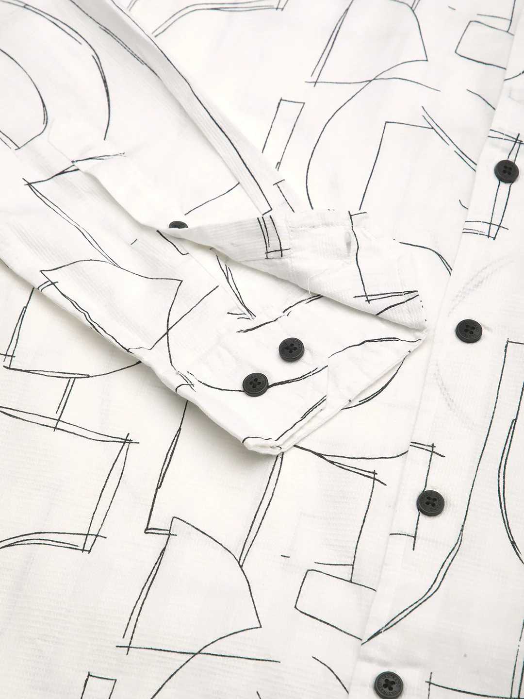 Offbeat Abstract Printed White Shirt - Image 9