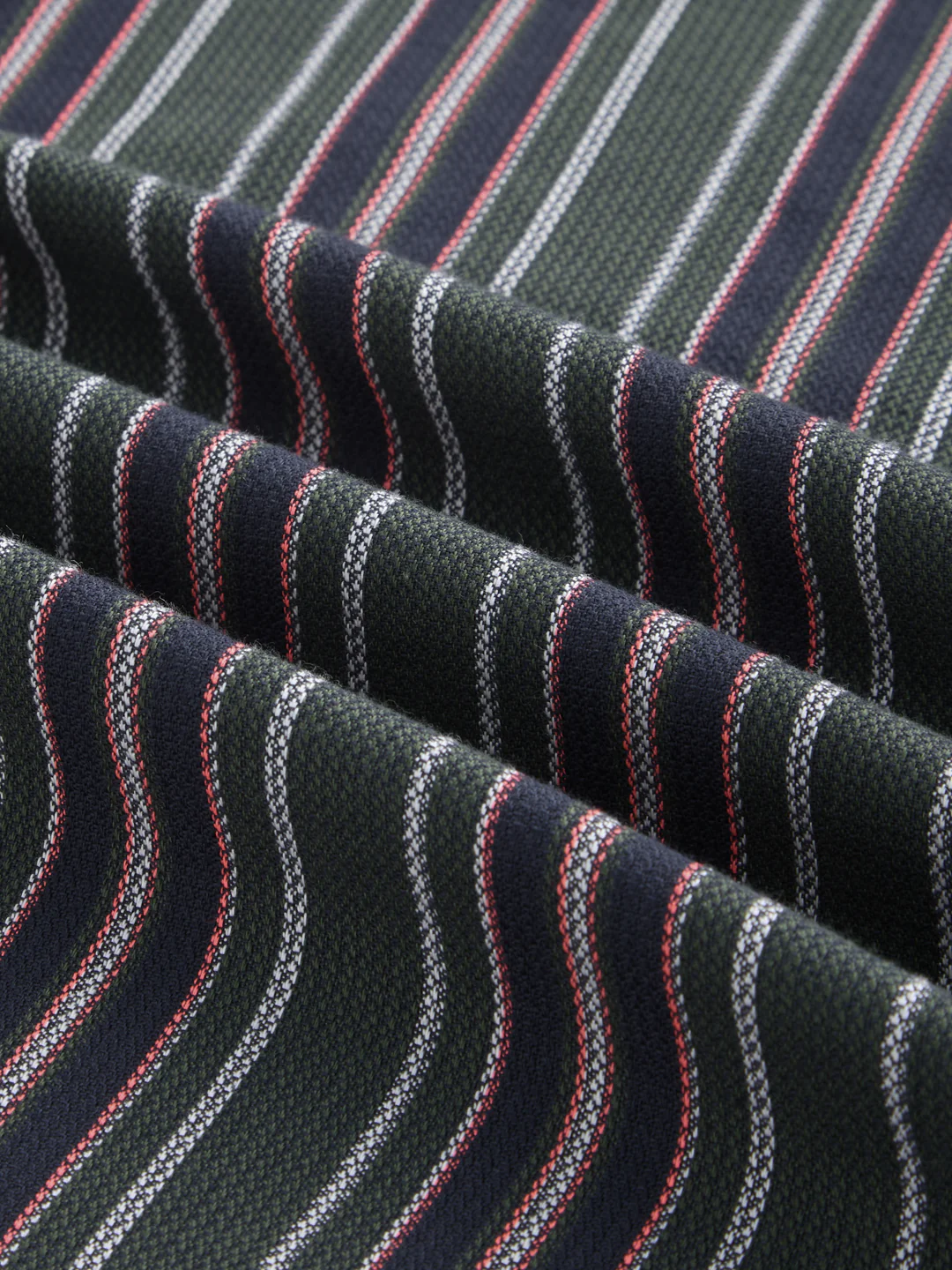 Olive & Navy Balanced Striped Shirt - Image 3