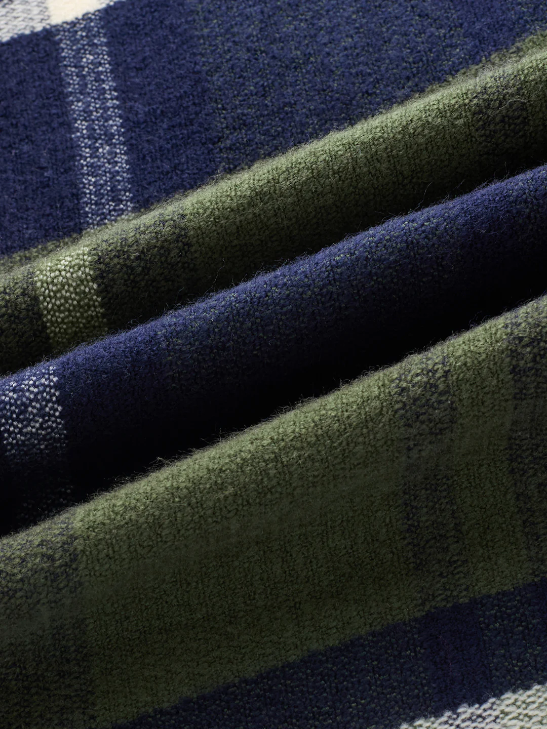 Olive & Black Checked Flannel Overshirt - Image 9