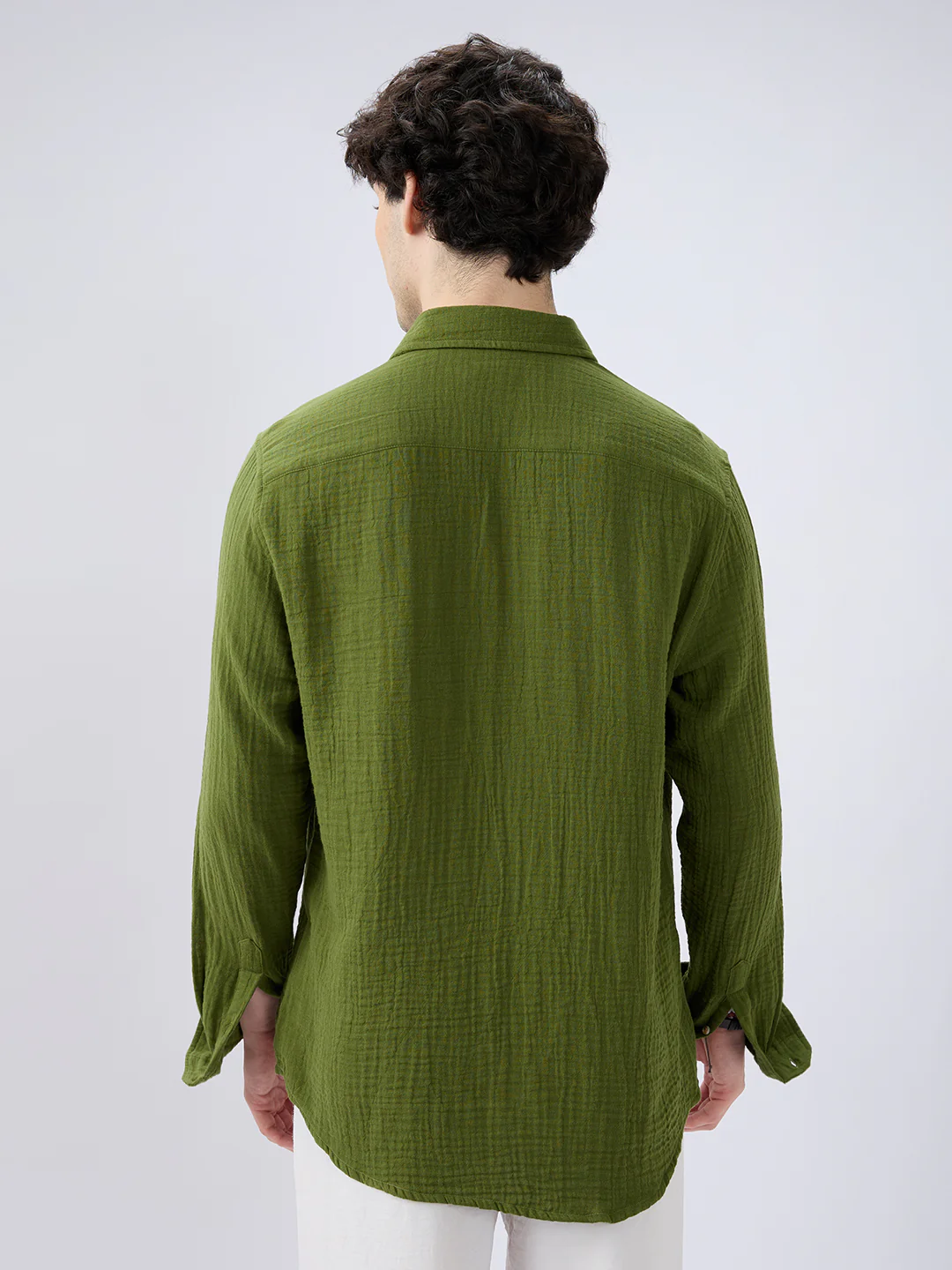 Olive Double Cloth Everyday Shirt - Image 6