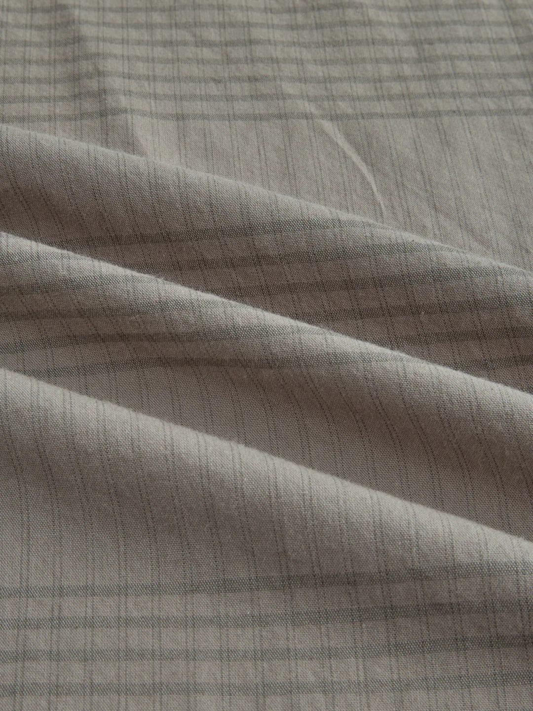 Olive Horizontal Striped Boxy Fit Crop Shirt - Image 3