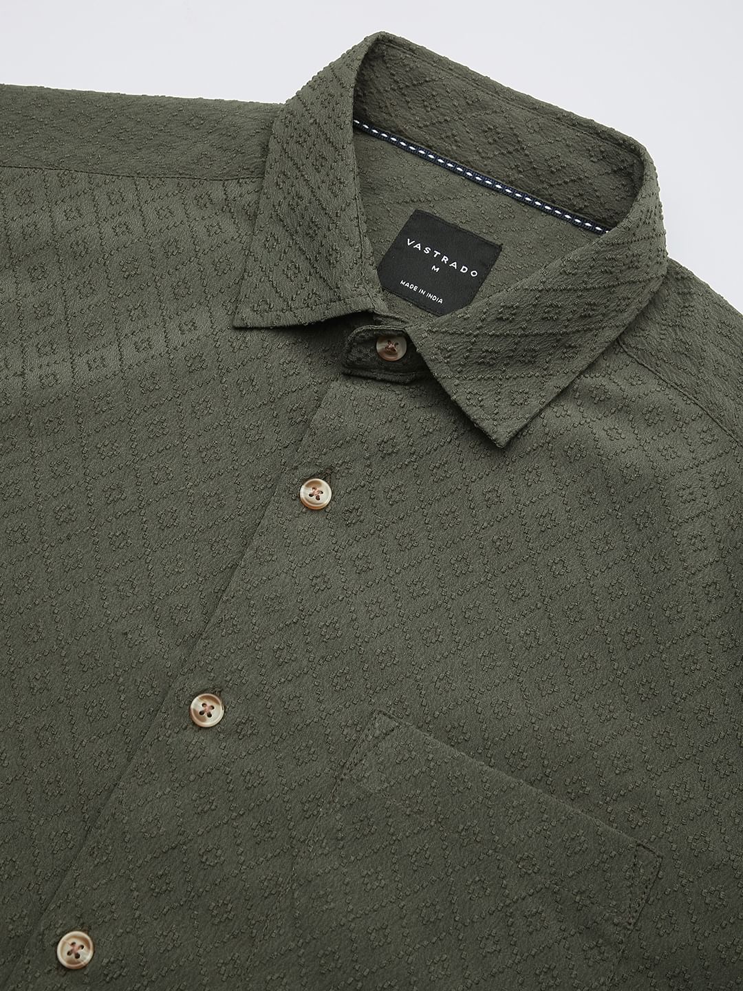Olive Jacquard Shirt - Image 3