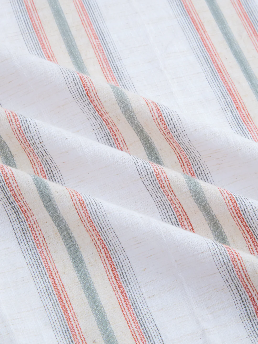 Olive Multi Striped Slub Textured Shirt - Image 3