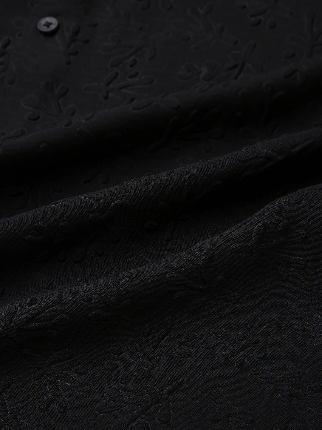 Onyx Black Floral Textured Shirt - Image 3