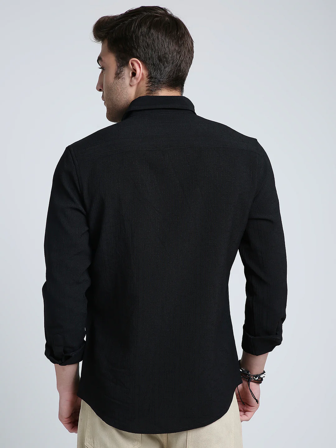 Onyx Black Refined Weave Shirt - Image 7