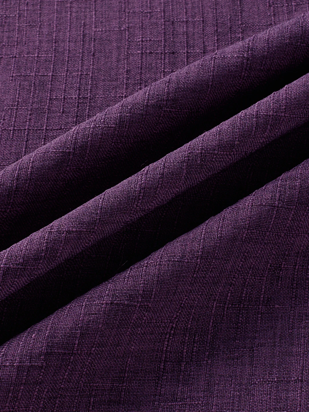 Opulent Dark Wine Slub Textured Shirt - Image 9