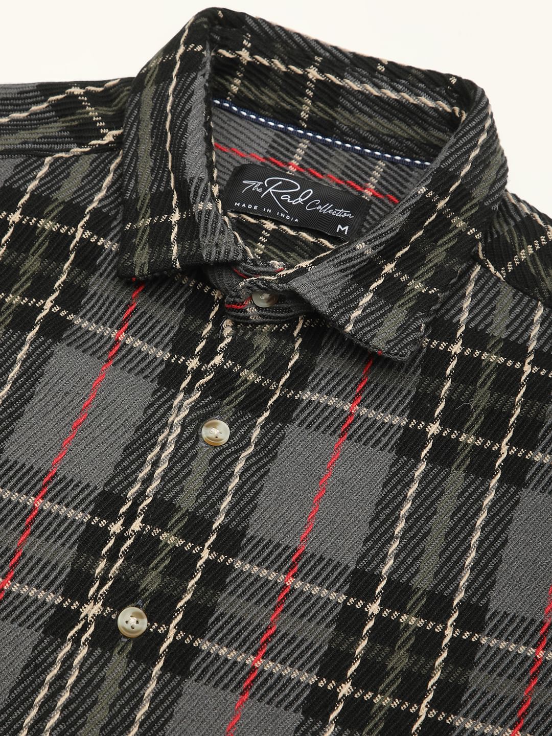 Opulent Multicolour Heavy Twill Broad Checks Shirt - Image 3