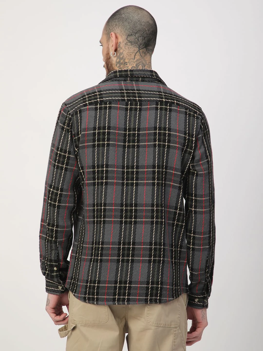 Opulent Multicolour Heavy Twill Broad Checks Shirt - Image 6