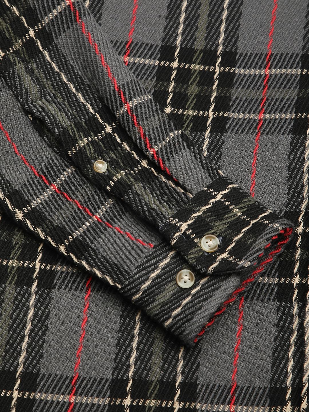 Opulent Multicolour Heavy Twill Broad Checks Shirt - Image 8