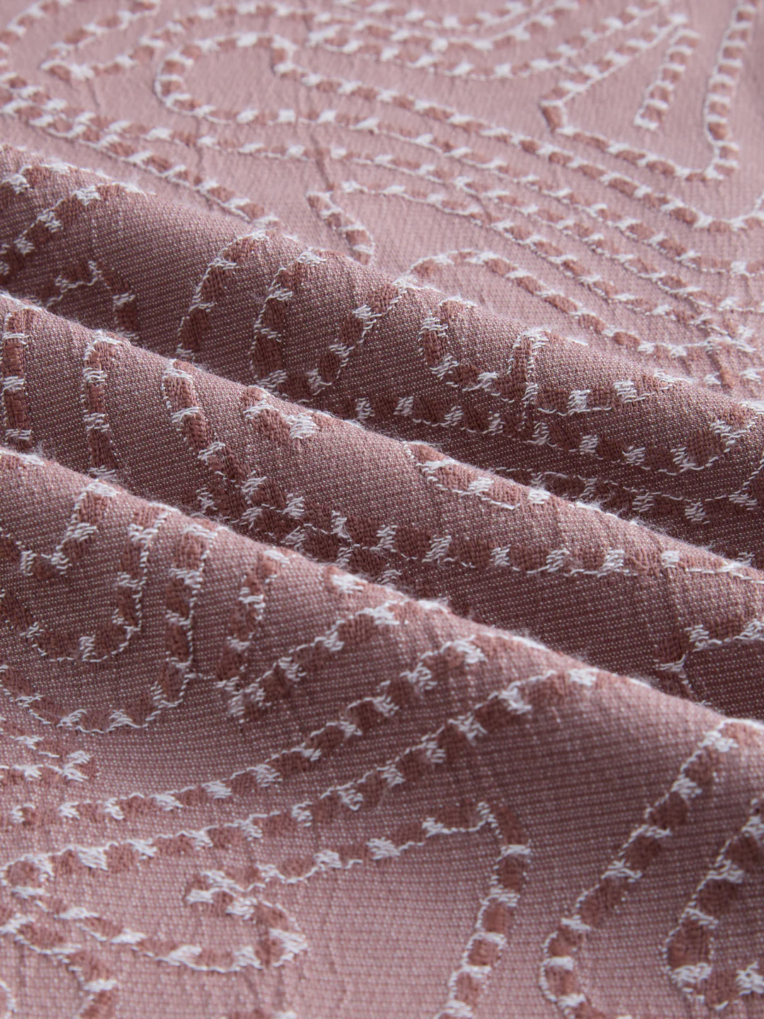 Ornate Brown Thread Flow Raised Stitch Shirt - Image 3