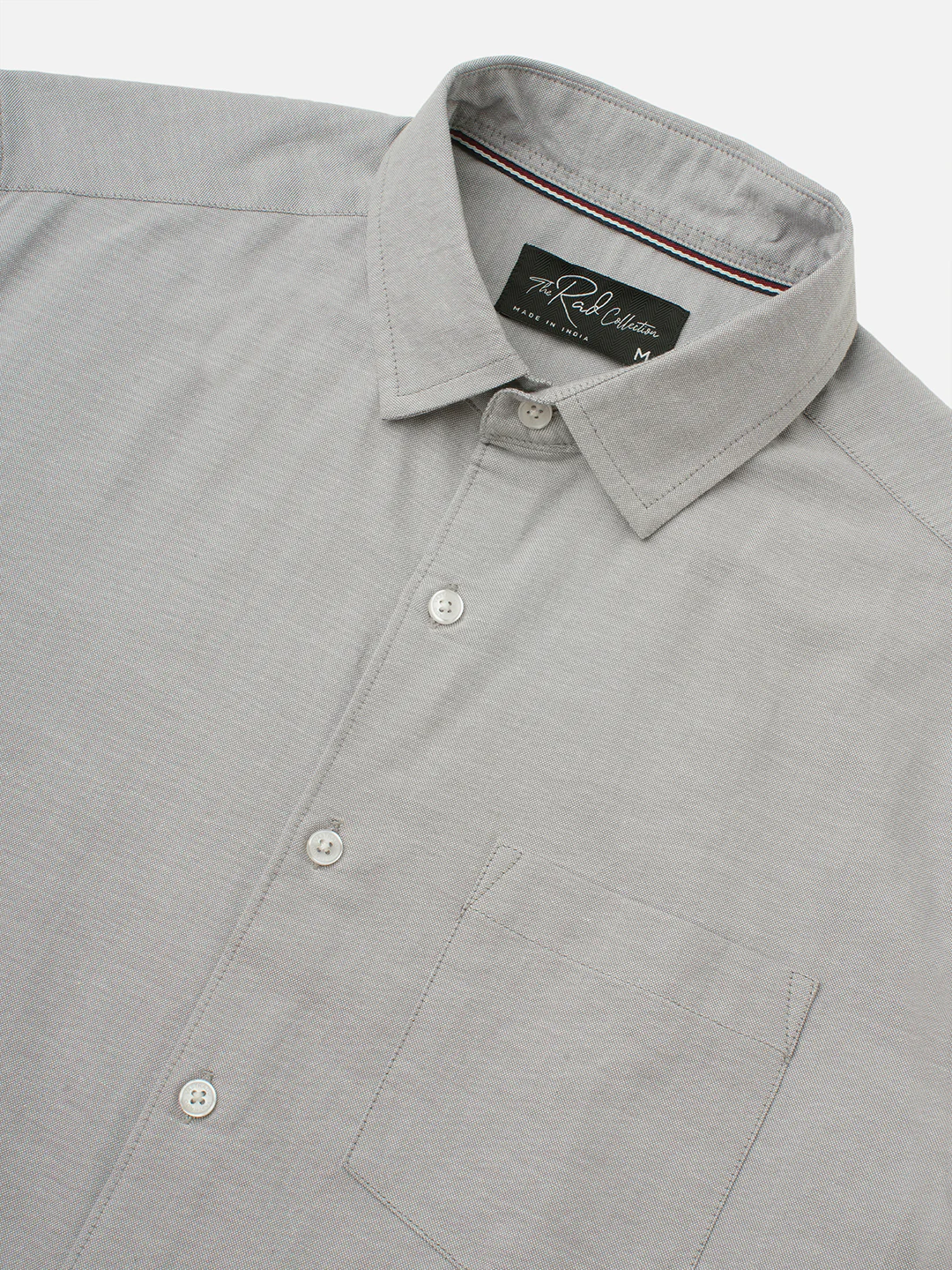 Oyster Grey Slub Shirt - Image 3