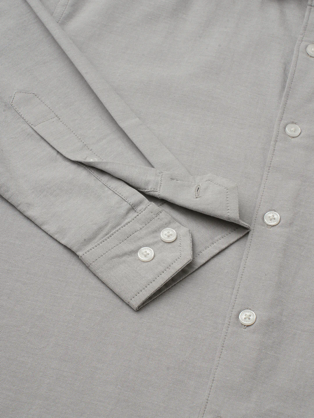Oyster Grey Slub Shirt - Image 8