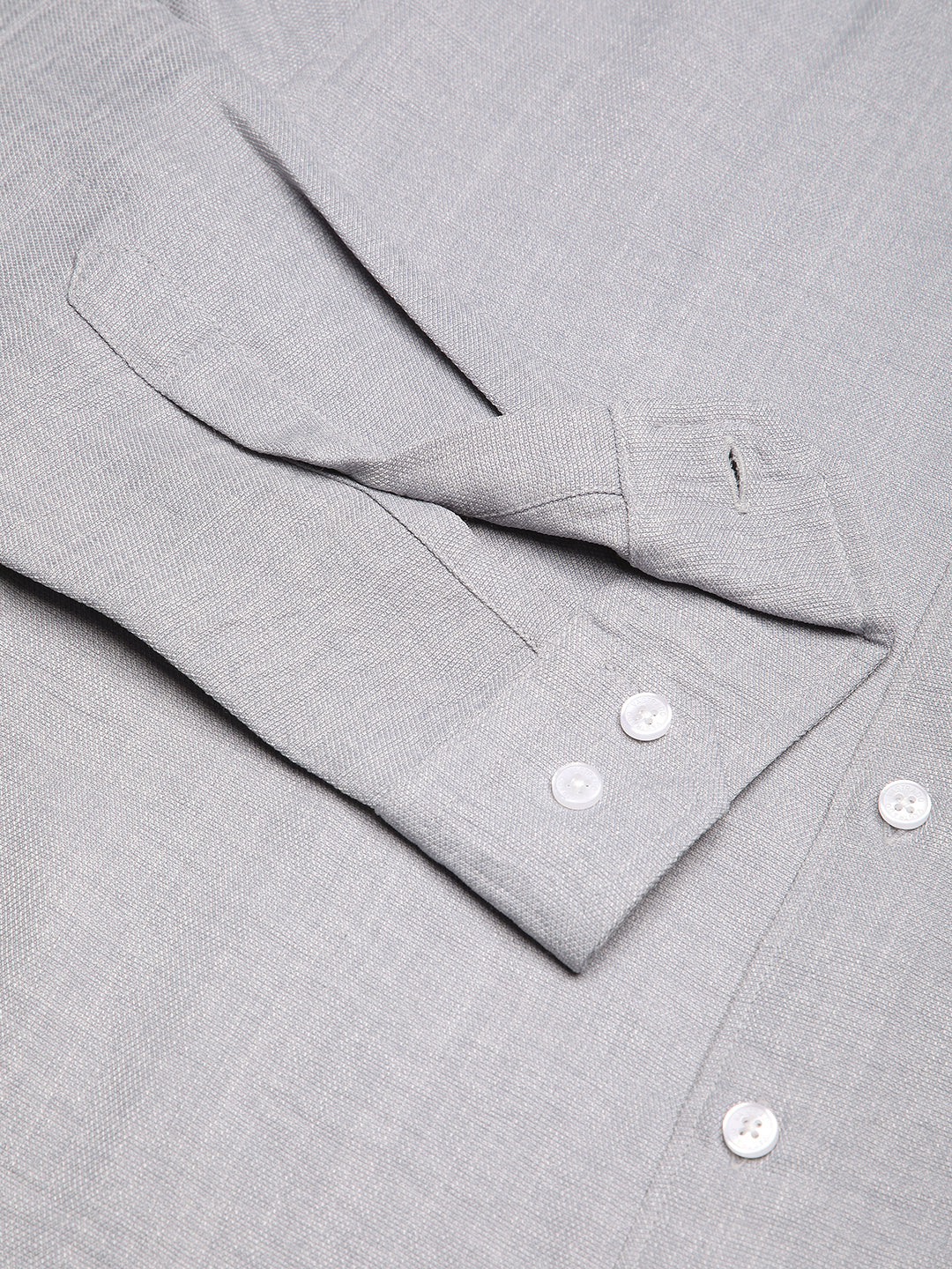 Pastel Blue Minimalist Solid Crinkled Shirt - Image 8