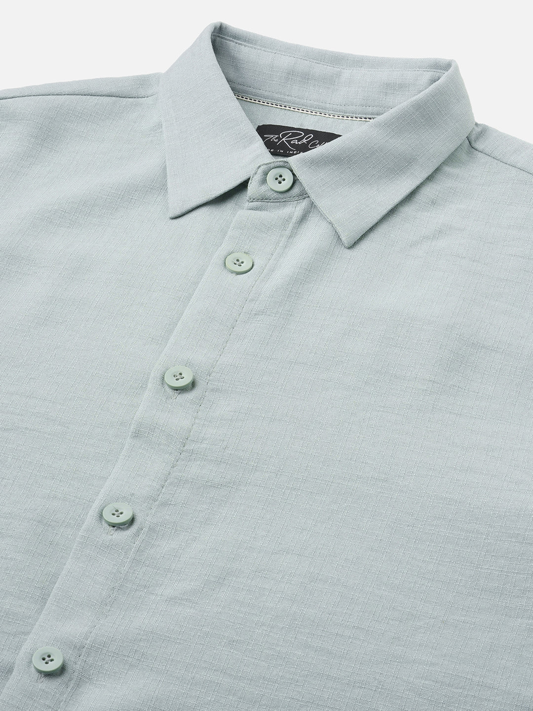Pastel Green Slub Textured Oversized Shirt - Image 8