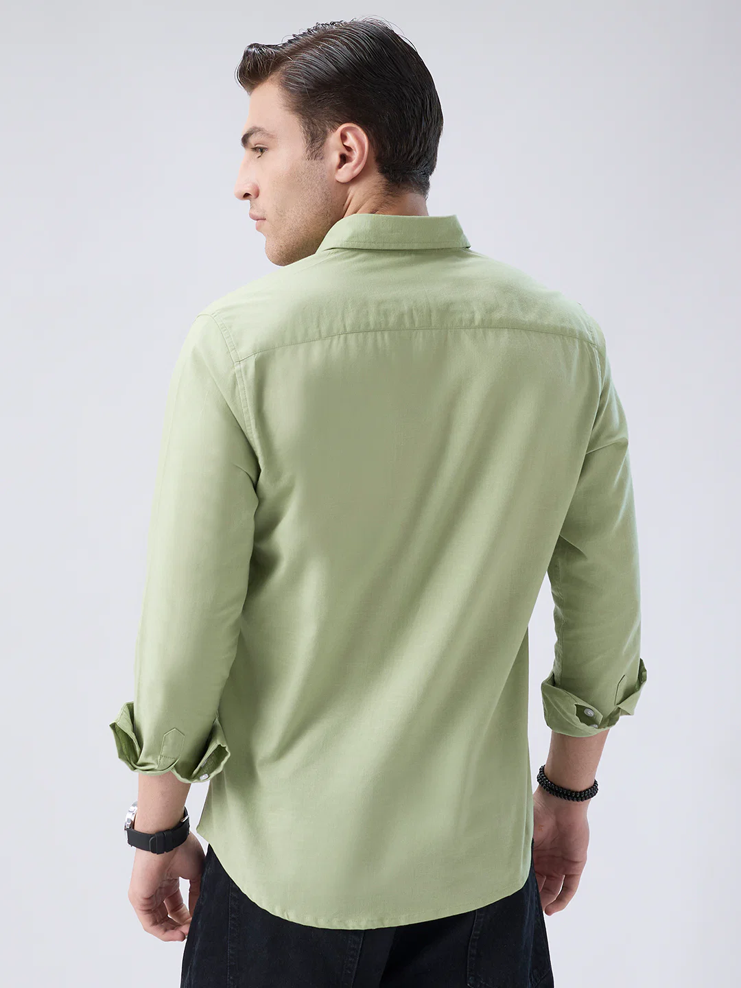Pastel Mint Slub Weave Everyday Shirt - Image 7