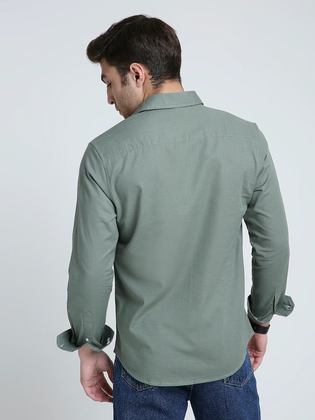 Pastel Olive Mist Everyday Shirt - Image 7