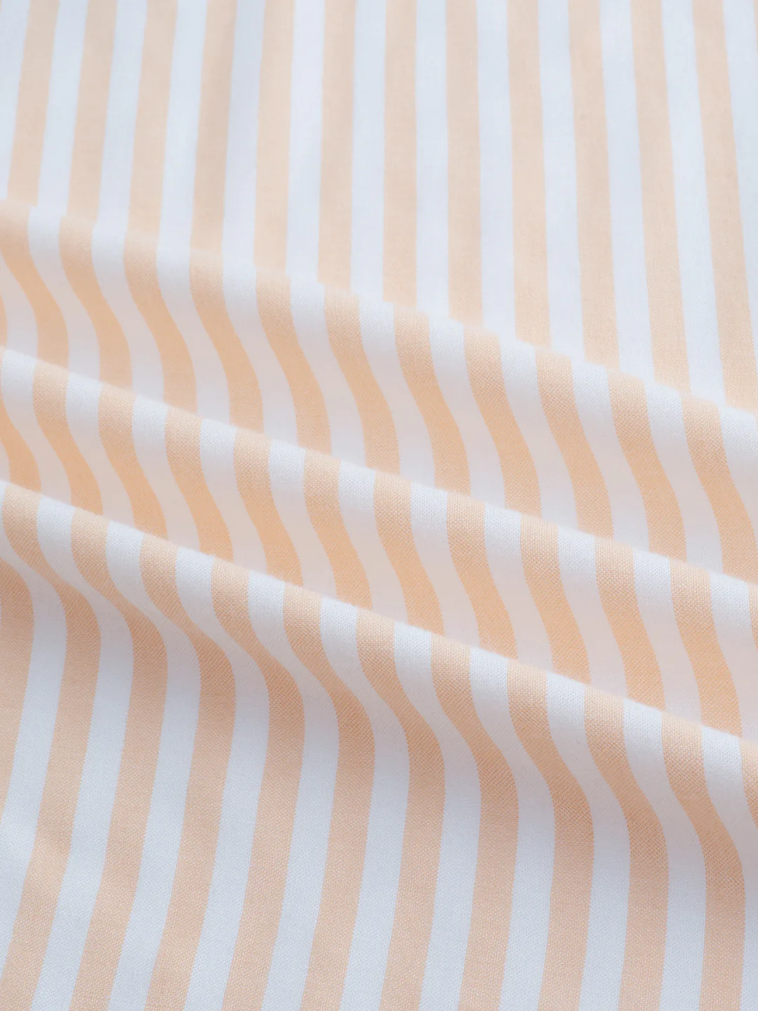 Pastel Peach Soft Candy Striped Vacation Shirt - Image 3