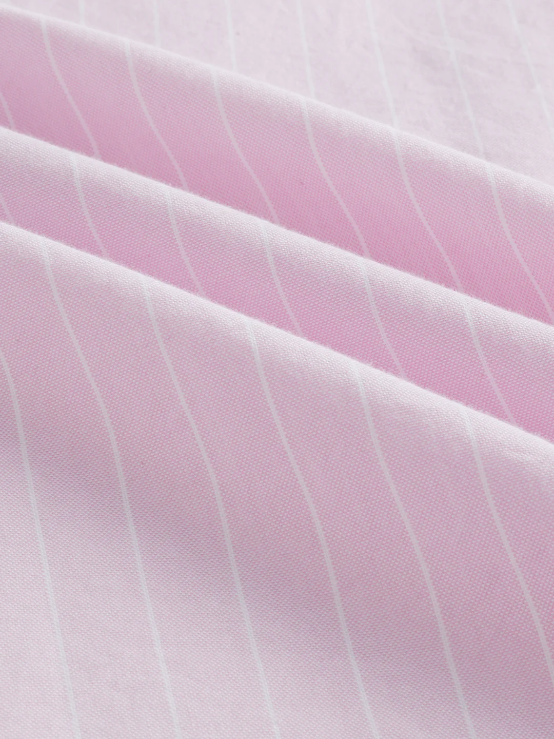 Pastel Pink Refined Pinstripe Oxford Button-Down Business Shirt - Image 9