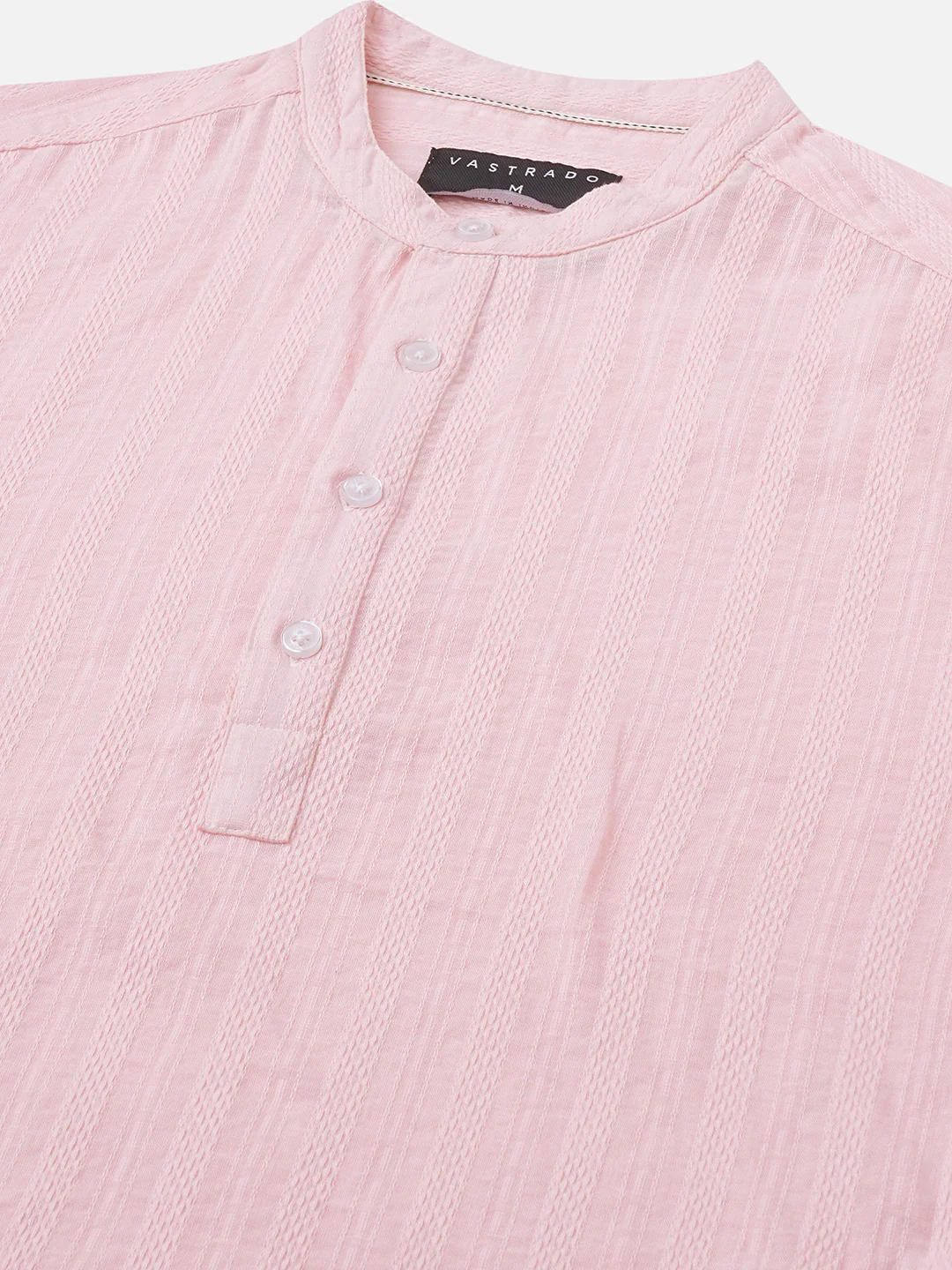 Pastel Pink Summer Grace Stripe Kurta - Image 3