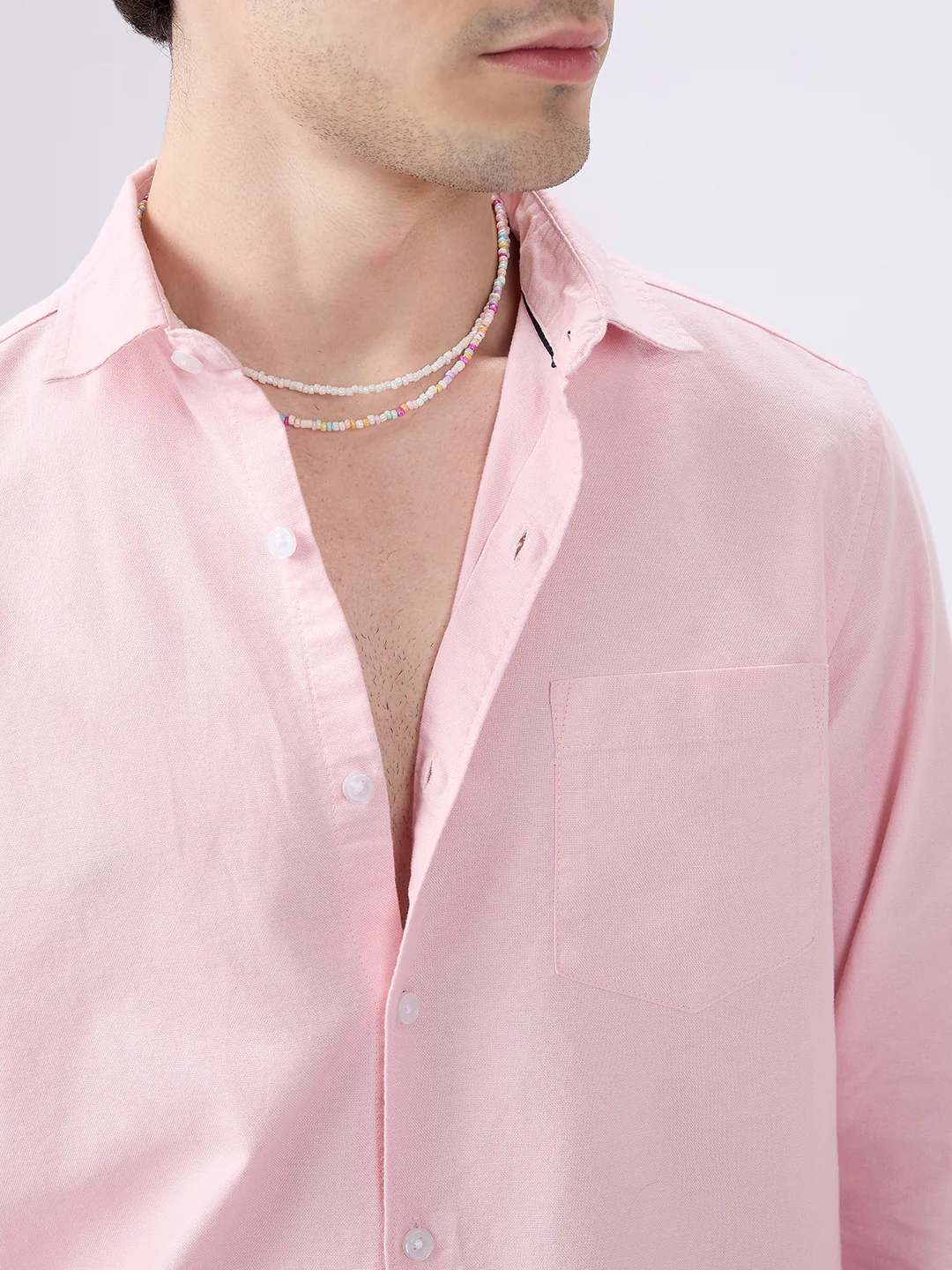 Pastel Pink Workday Essential Shirt - Image 3