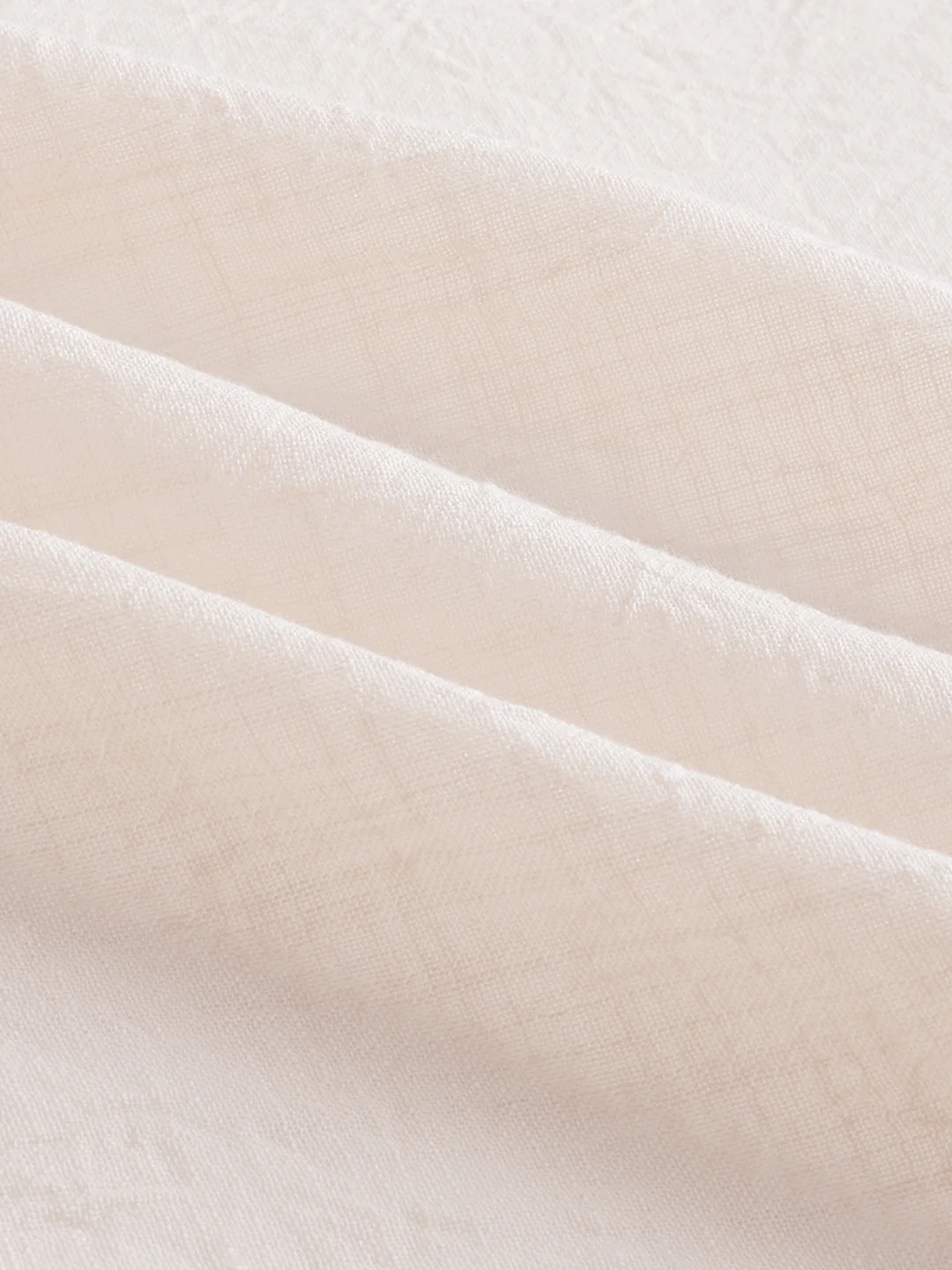 Pearl Cream Soft Sheer Slub Textured Shirt - Image 10