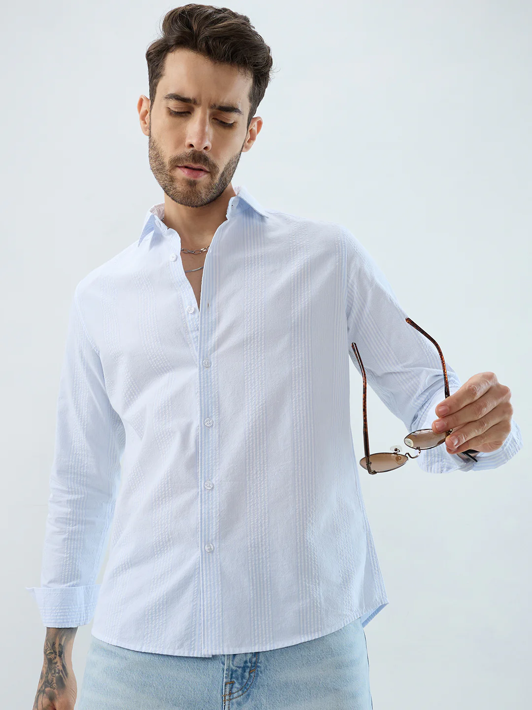 Pearl Weave Classic White Seersucker Shirt - Image 2