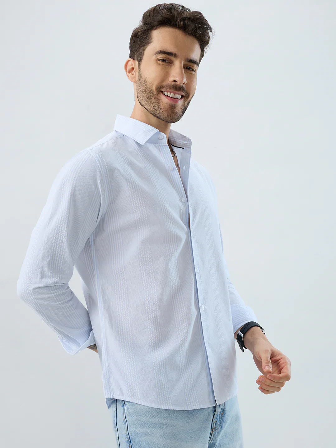Pearl Weave Classic White Seersucker Shirt - Image 6
