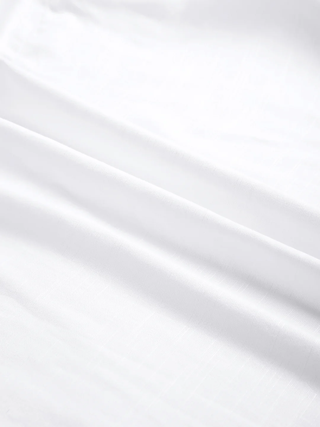Pearl White Refined Slub Boxy Fit Crop Shirt - Image 9
